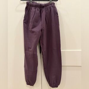 Daily Drills Unisex Jogger with monochrome patch - Plum